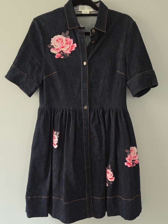 kate spade Dresses & Skirts - Kate Spade Dark Denim Floral Button-Front Dress